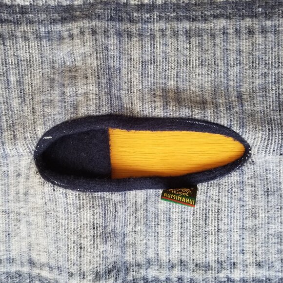 NWT Tejidos Ruminahui Poncho Shawl Llama Blue White Alpaca Wool - Picture 7 of 10